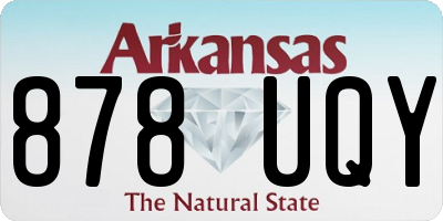 AR license plate 878UQY