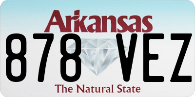AR license plate 878VEZ