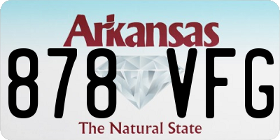 AR license plate 878VFG