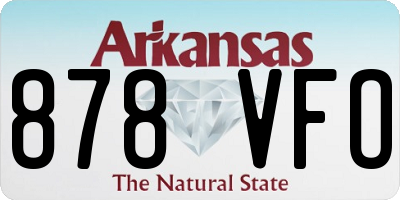 AR license plate 878VFO