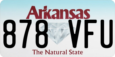 AR license plate 878VFU