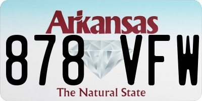 AR license plate 878VFW