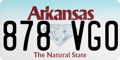 AR license plate 878VGO