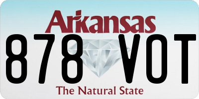 AR license plate 878VOT