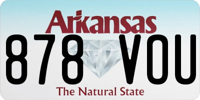 AR license plate 878VOU