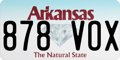 AR license plate 878VOX