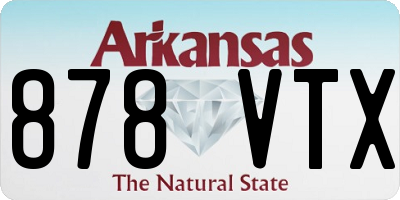 AR license plate 878VTX