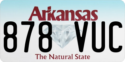AR license plate 878VUC