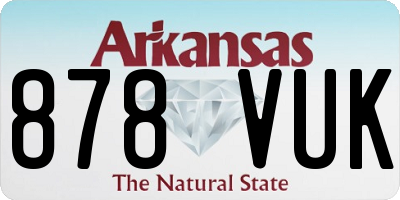 AR license plate 878VUK