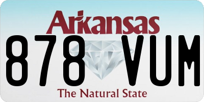 AR license plate 878VUM