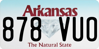 AR license plate 878VUO
