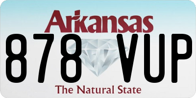 AR license plate 878VUP