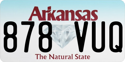 AR license plate 878VUQ