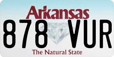 AR license plate 878VUR