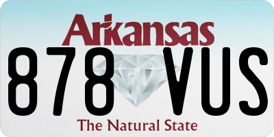 AR license plate 878VUS