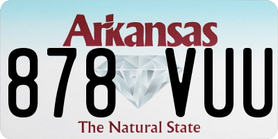 AR license plate 878VUU