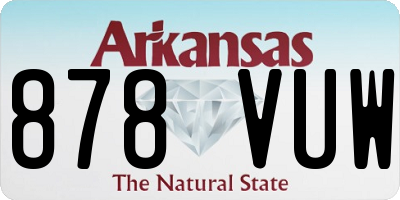 AR license plate 878VUW