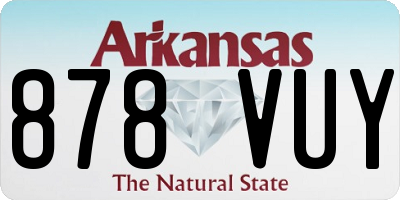 AR license plate 878VUY