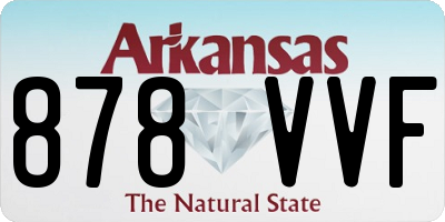 AR license plate 878VVF