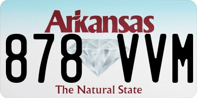 AR license plate 878VVM