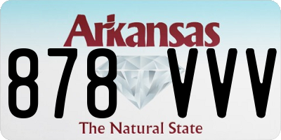 AR license plate 878VVV