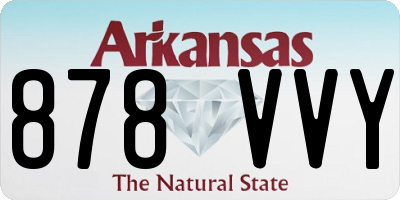 AR license plate 878VVY