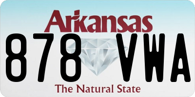 AR license plate 878VWA