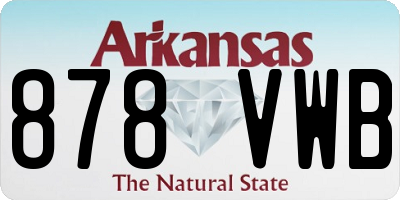 AR license plate 878VWB