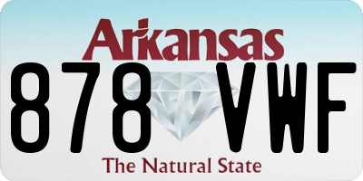 AR license plate 878VWF