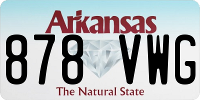 AR license plate 878VWG