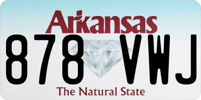 AR license plate 878VWJ
