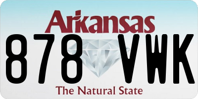 AR license plate 878VWK