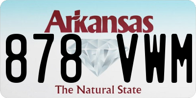 AR license plate 878VWM