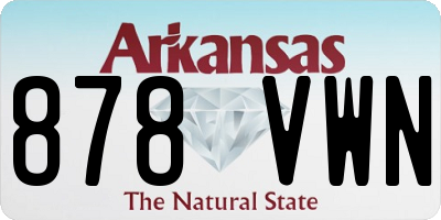 AR license plate 878VWN