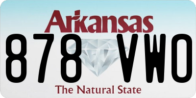 AR license plate 878VWO