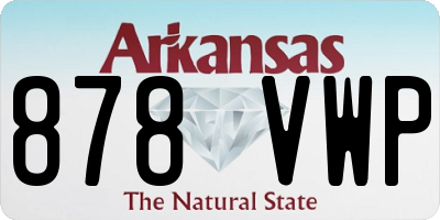AR license plate 878VWP