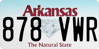 AR license plate 878VWR