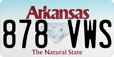 AR license plate 878VWS