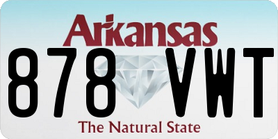 AR license plate 878VWT