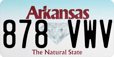 AR license plate 878VWV