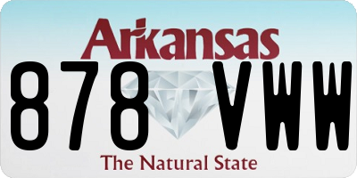 AR license plate 878VWW