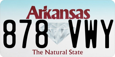 AR license plate 878VWY