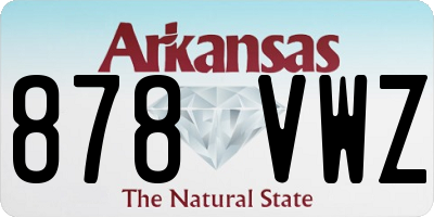 AR license plate 878VWZ
