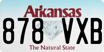 AR license plate 878VXB