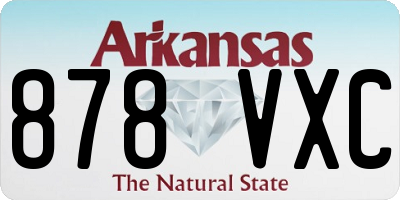 AR license plate 878VXC