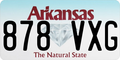 AR license plate 878VXG