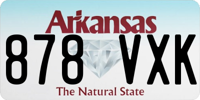 AR license plate 878VXK