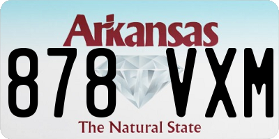 AR license plate 878VXM