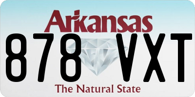 AR license plate 878VXT