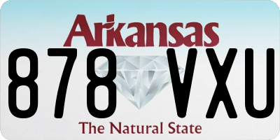 AR license plate 878VXU